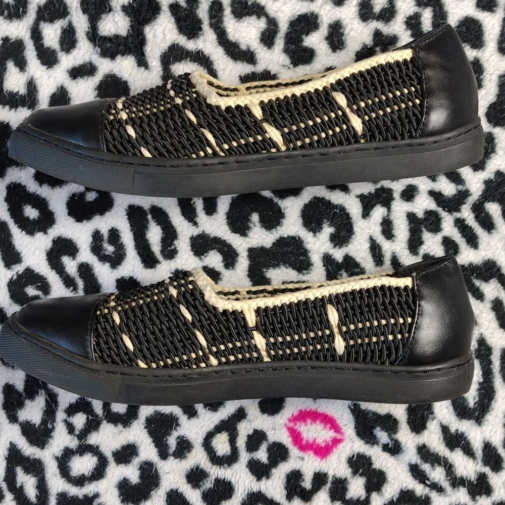 Taryn Rose Slip On Woven Lace Shoe